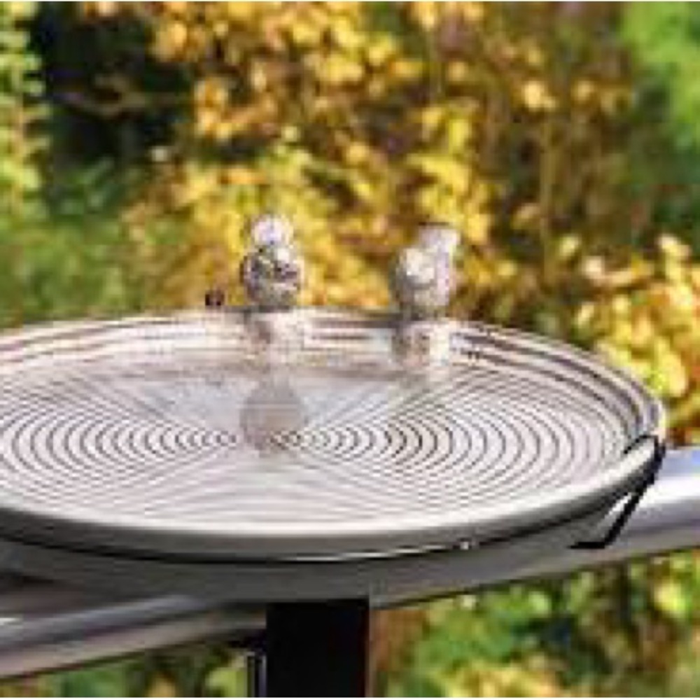 NWT Belavi Bird Drinking Trough Ceramic Spiral Bird Feeder - Brown and Cream - Picture 4 of 8